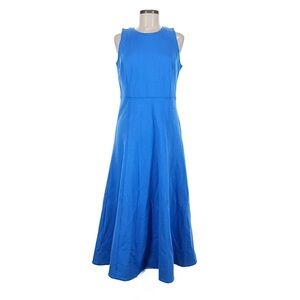 Loft structured sleeveless midi dress.